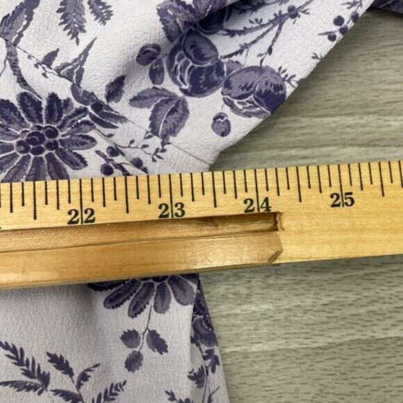 Hill House The Simone Maxi Side Slit Long Sleeve Dress Lilac Floral Purple L - Picture 10 of 10